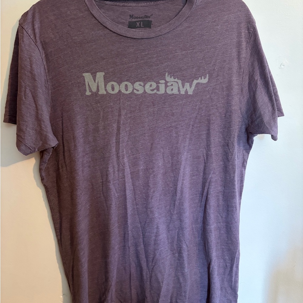 Moosejaw Purple Heather Short Sleeve Logo Tee